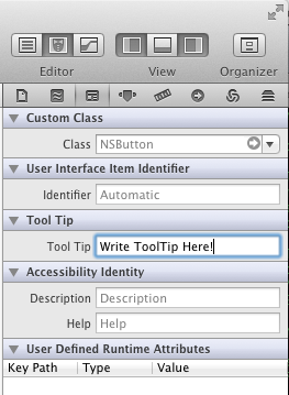 Add ToolTip in Xcode